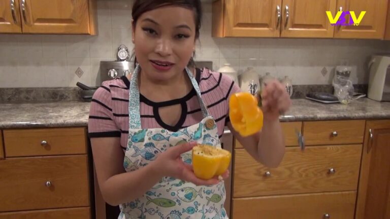 Vietbesttv: Bếp Yêu: Ớt chuông nhồi scallops